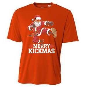 Merry Kickmas Martial Artist Martial Arts Taekwondo Tkd Gift Cooling Performance Crew T-Shirt