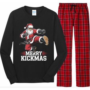 Merry Kickmas Martial Artist Martial Arts Taekwondo Tkd Gift Long Sleeve Pajama Set