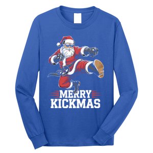 Merry Kickmas Martial Artist Martial Arts Taekwondo Tkd Gift Long Sleeve Shirt