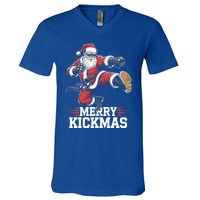 Merry Kickmas Martial Artist Martial Arts Taekwondo Tkd Gift V-Neck T-Shirt