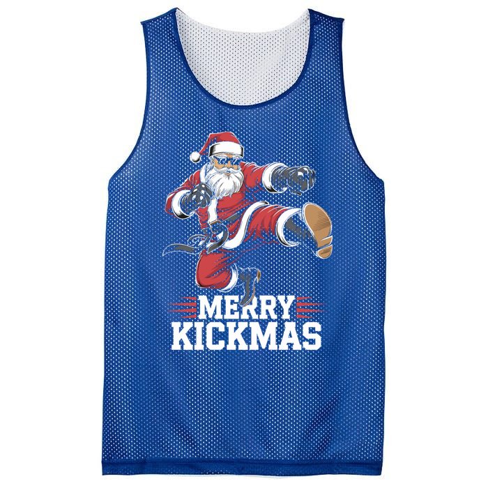 Merry Kickmas Martial Artist Martial Arts Taekwondo Tkd Gift Mesh Reversible Basketball Jersey Tank