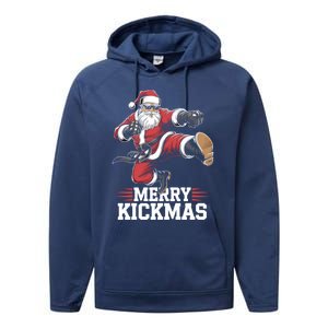 Merry Kickmas Martial Artist Martial Arts Taekwondo Tkd Gift Performance Fleece Hoodie