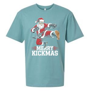 Merry Kickmas Martial Artist Martial Arts Taekwondo Tkd Gift Sueded Cloud Jersey T-Shirt