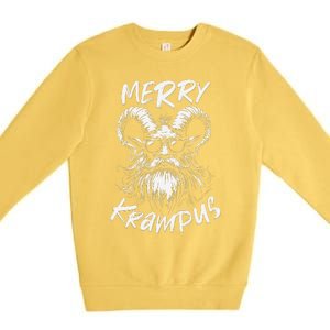 Merry Krampus Mythical Christmas Horror Gift Premium Crewneck Sweatshirt