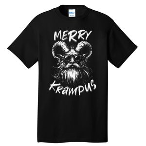 Merry Krampus Mythical Christmas Horror Gift Tall T-Shirt