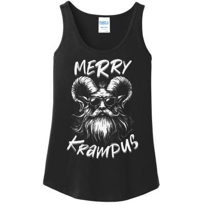 Merry Krampus Mythical Christmas Horror Gift Ladies Essential Tank