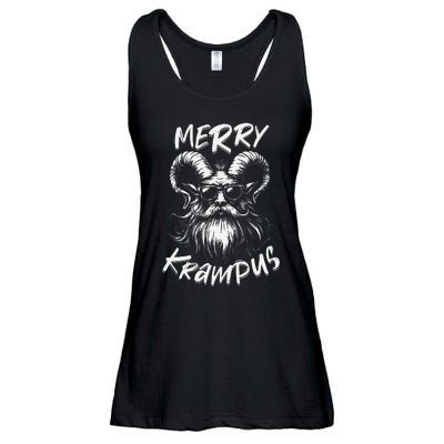 Merry Krampus Mythical Christmas Horror Gift Ladies Essential Flowy Tank