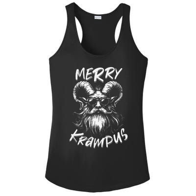 Merry Krampus Mythical Christmas Horror Gift Ladies PosiCharge Competitor Racerback Tank