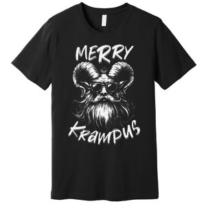 Merry Krampus Mythical Christmas Horror Gift Premium T-Shirt