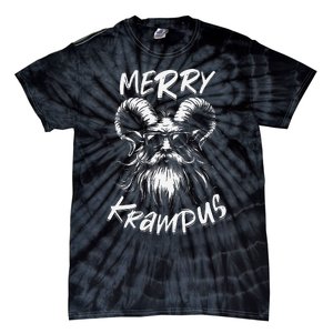 Merry Krampus Mythical Christmas Horror Gift Tie-Dye T-Shirt