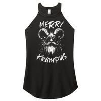 Merry Krampus Mythical Christmas Horror Gift Women's Perfect Tri Rocker Tank