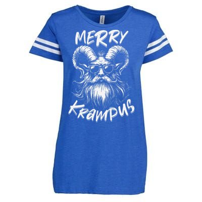 Merry Krampus Mythical Christmas Horror Gift Enza Ladies Jersey Football T-Shirt