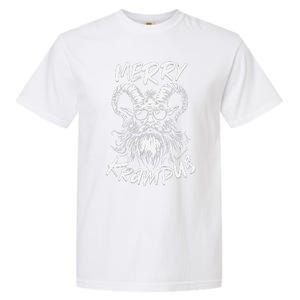 Merry Krampus Mythical Christmas Horror Gift Garment-Dyed Heavyweight T-Shirt