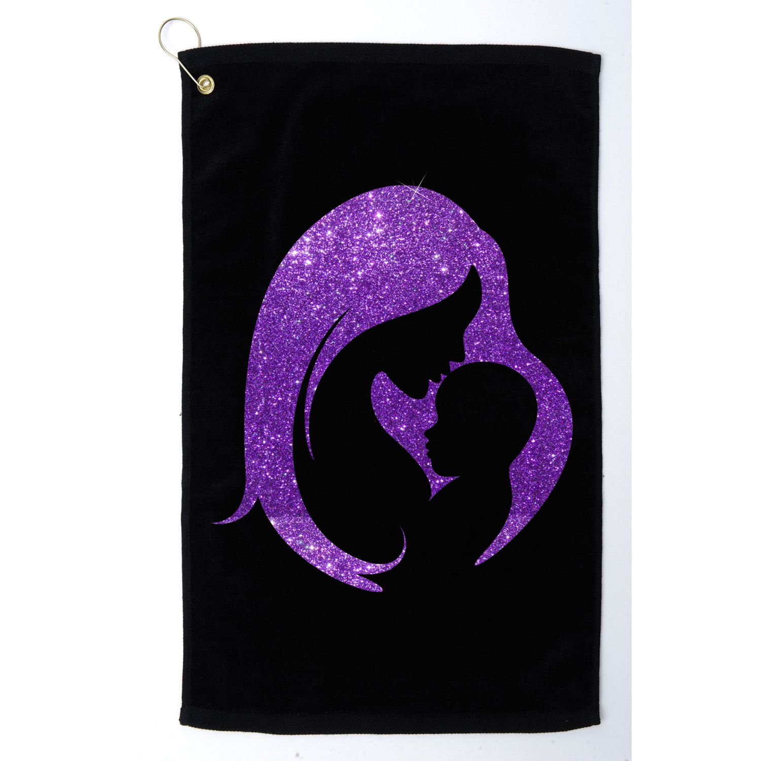 Mother Kissing Newborn Baby Cute Gift Golf Towel