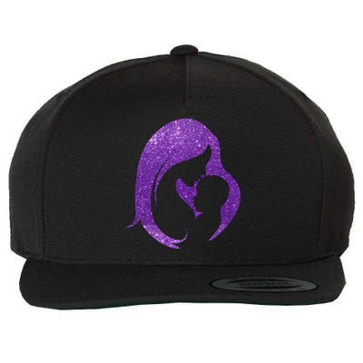 Mother Kissing Newborn Baby Cute Gift Wool Snapback Cap