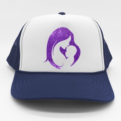 Mother Kissing Newborn Baby Cute Gift Trucker Hat