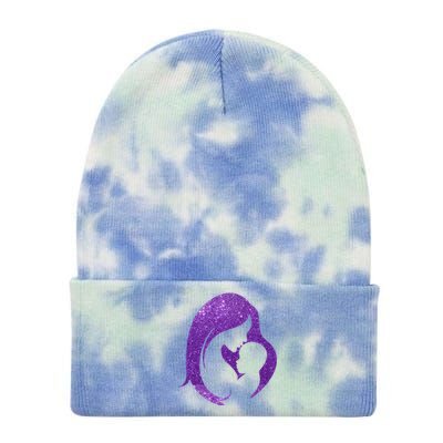 Mother Kissing Newborn Baby Cute Gift Tie Dye 12in Knit Beanie