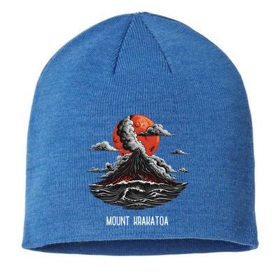 Mount Krakatoa National Park Retro Vintage Volcano Cool Gift Sustainable Beanie