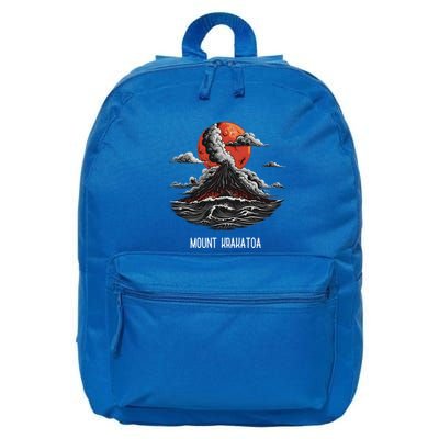 Mount Krakatoa National Park Retro Vintage Volcano Cool Gift 16 in Basic Backpack