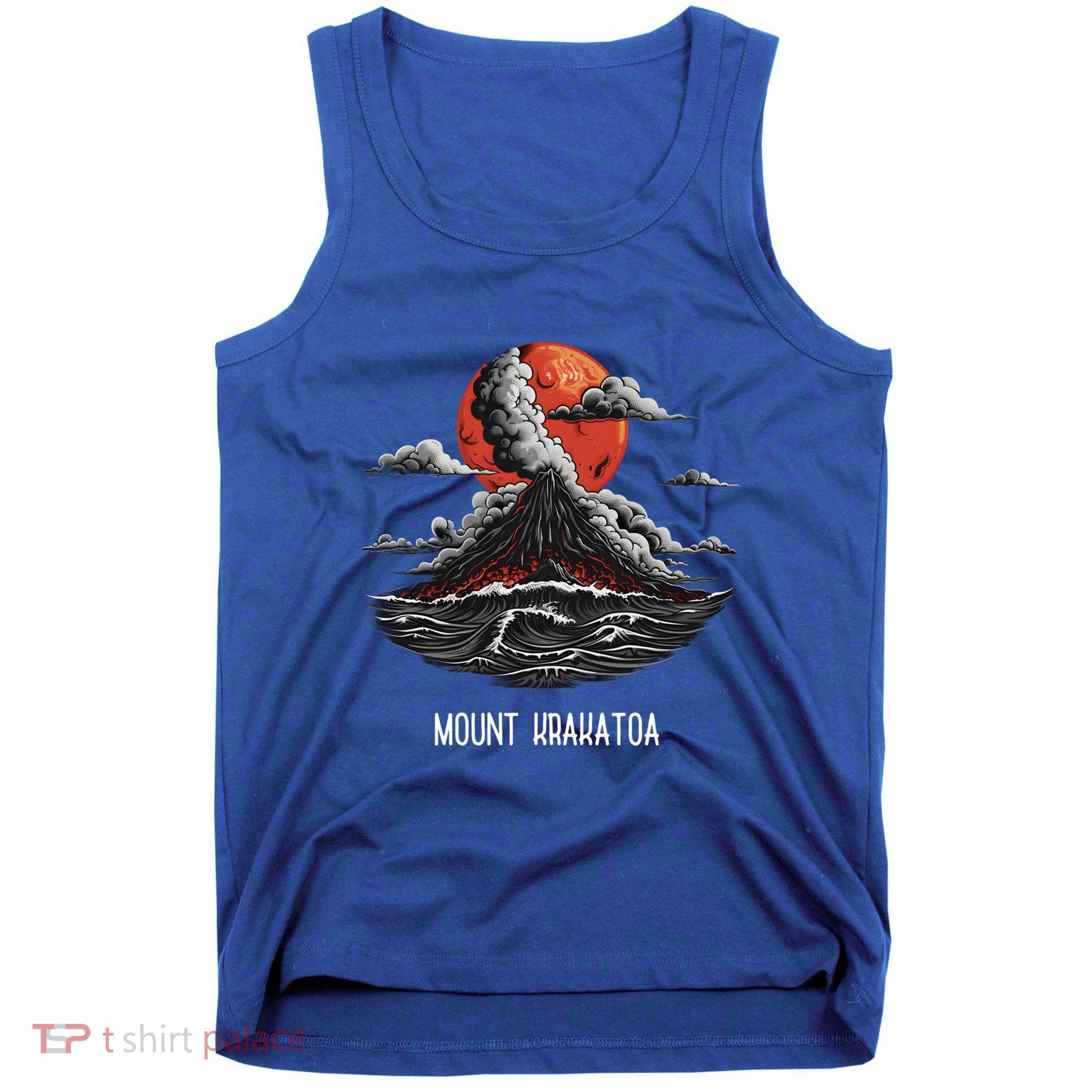 Mount Krakatoa National Park Retro Vintage Volcano Cool Gift Tank Top