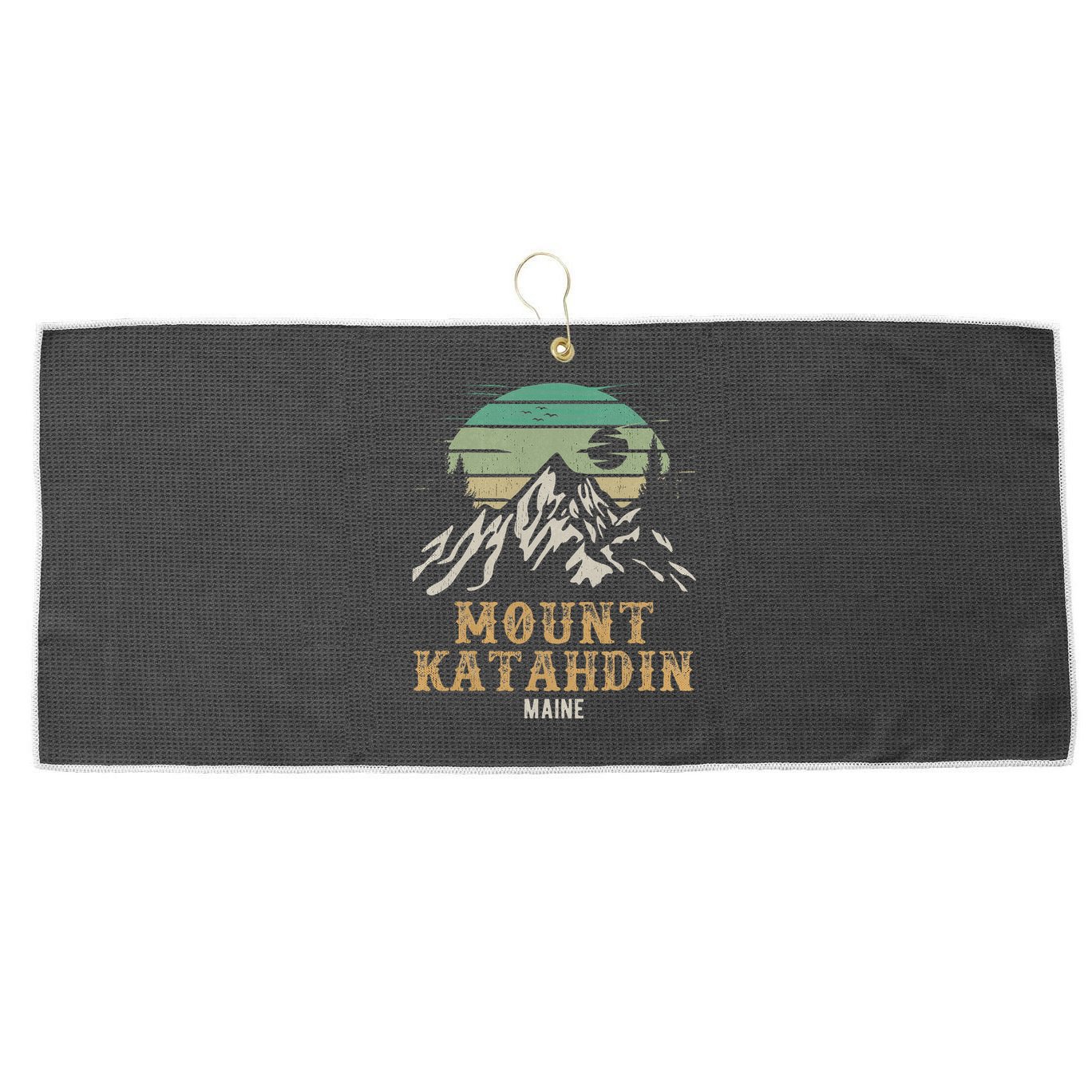 Mount Katahdin National Park Merchandise Hiking Mt Katahdin Large Microfiber Waffle Golf Towel