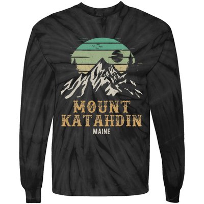 Mount Katahdin National Park Merchandise Hiking Mt Katahdin Tie-Dye Long Sleeve Shirt