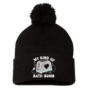 My Kind Of Bath Bomb Pom Pom 12in Knit Beanie