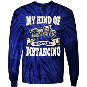 My Kind Of Social Distancing Motorcycle Tie-Dye Long Sleeve Shirt