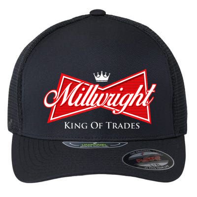 Millwright King Of Trades Metal Worker Machine Operator Flexfit Unipanel Trucker Cap