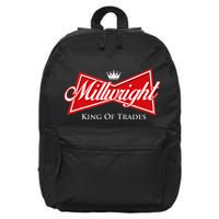 Millwright King Of Trades Metal Worker Machine Operator 16 in Basic Backpack