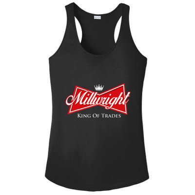 Millwright King Of Trades Metal Worker Machine Operator Ladies PosiCharge Competitor Racerback Tank