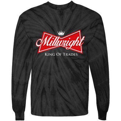 Millwright King Of Trades Metal Worker Machine Operator Tie-Dye Long Sleeve Shirt