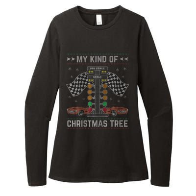 My Kind Of Christmas Tree Drag Racing Ugly Christmas Womens CVC Long Sleeve Shirt