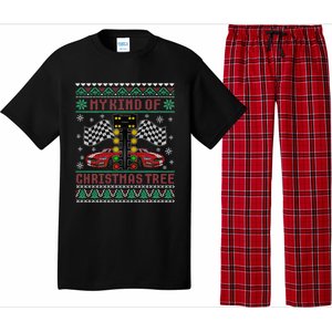 My Kind Of Christmas Tree Drag Racing Ugly Christmas Sweater Gift Pajama Set