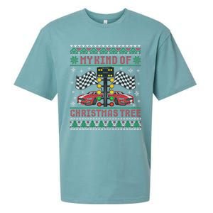 My Kind Of Christmas Tree Drag Racing Ugly Christmas Sweater Gift Sueded Cloud Jersey T-Shirt