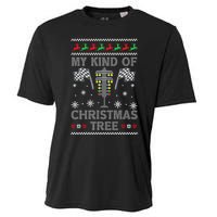 My Kind Of Christmas Tree Funny Gift Racing Car Driver Ugly Xmas Great Gift Cooling Performance Crew T-Shirt