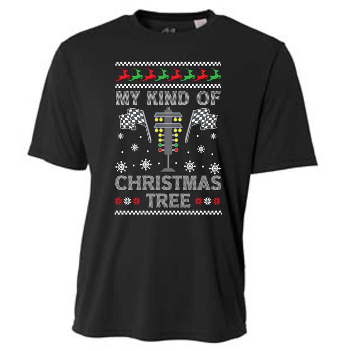 My Kind Of Christmas Tree Funny Gift Racing Car Driver Ugly Xmas Great Gift Cooling Performance Crew T-Shirt