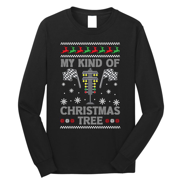 My Kind Of Christmas Tree Funny Gift Racing Car Driver Ugly Xmas Great Gift Long Sleeve Shirt