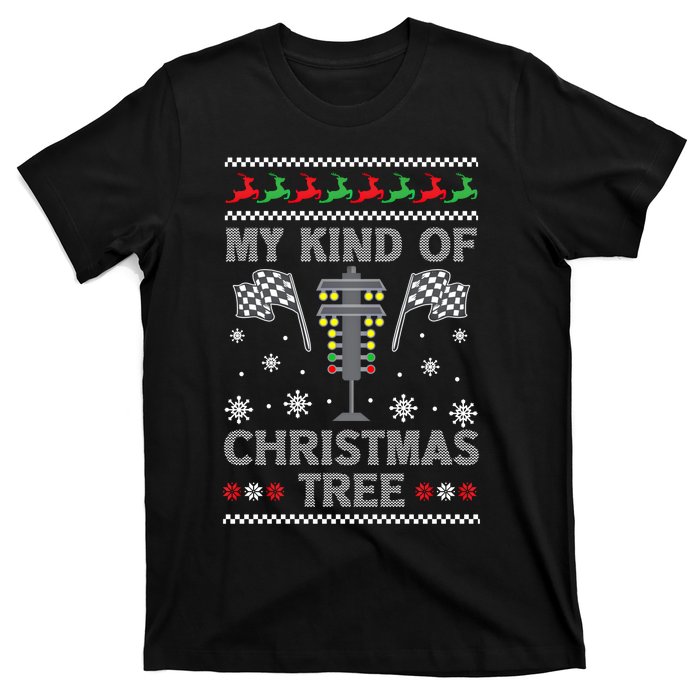 My Kind Of Christmas Tree Funny Gift Racing Car Driver Ugly Xmas Great Gift T-Shirt