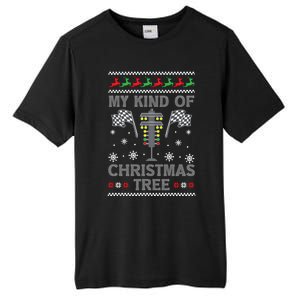 My Kind Of Christmas Tree Funny Gift Racing Car Driver Ugly Xmas Great Gift Tall Fusion ChromaSoft Performance T-Shirt