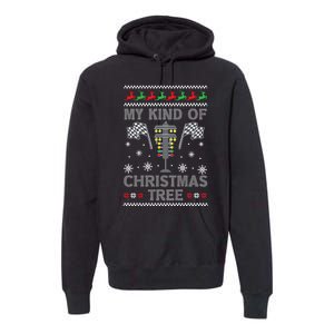 My Kind Of Christmas Tree Funny Gift Racing Car Driver Ugly Xmas Great Gift Premium Hoodie