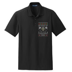 My Kind Of Christmas Tree Funny Gift Racing Car Driver Ugly Xmas Great Gift Dry Zone Grid Polo