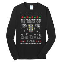 My Kind Of Christmas Tree Funny Gift Racing Car Driver Ugly Xmas Great Gift Tall Long Sleeve T-Shirt