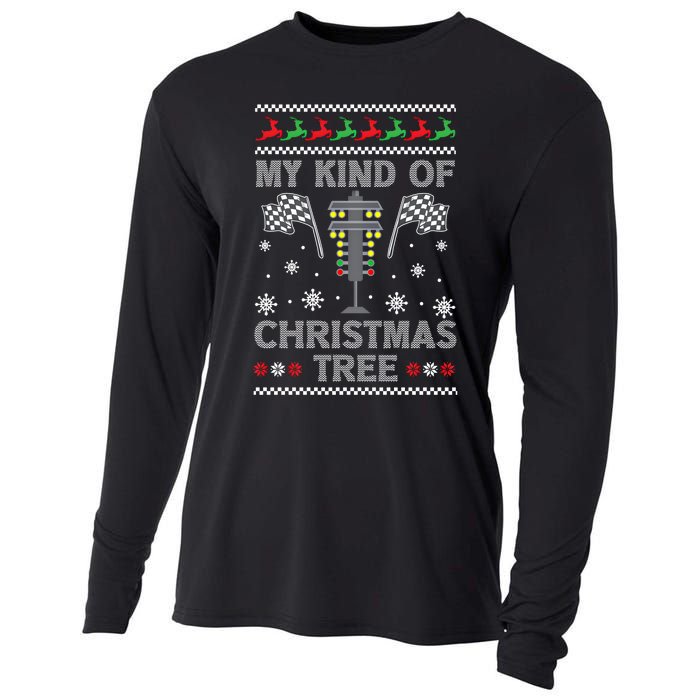 My Kind Of Christmas Tree Funny Gift Racing Car Driver Ugly Xmas Great Gift Cooling Performance Long Sleeve Crew