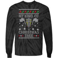 My Kind Of Christmas Tree Funny Gift Racing Car Driver Ugly Xmas Great Gift Tie-Dye Long Sleeve Shirt