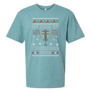 My Kind Of Christmas Tree Funny Gift Racing Car Driver Ugly Xmas Great Gift Sueded Cloud Jersey T-Shirt