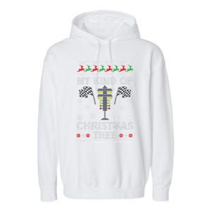 My Kind Of Christmas Tree Funny Gift Racing Car Driver Ugly Xmas Great Gift Garment-Dyed Fleece Hoodie