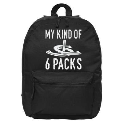 My Kind Of 6 Packs Horseshoe Pitching Horse Lover Ferrier 16 in Basic Backpack
