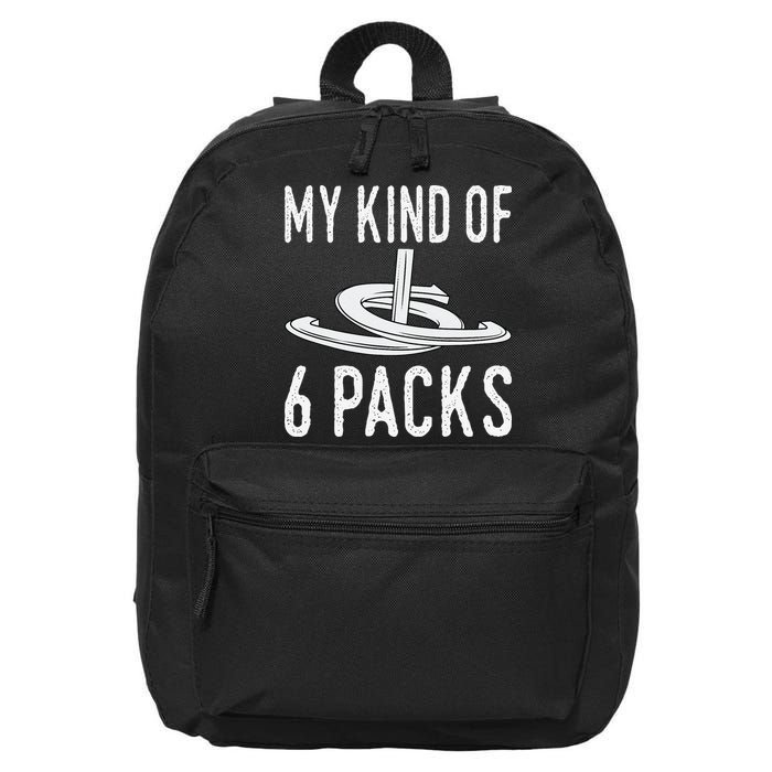 My Kind Of 6 Packs Horseshoe Pitching Horse Lover Ferrier 16 in Basic Backpack