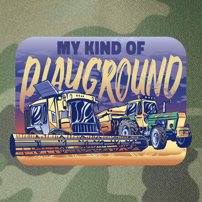 My Kind Of Playground Tractor Farm Legacy Tie Dye Trucker Hat